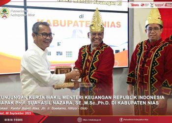 BUPATI NIAS TERIMA KUNJUNGAN WAKIL MENTERI KEUANGAN REPUBLIK INDONESIA DI KABUPATEN NIAS
