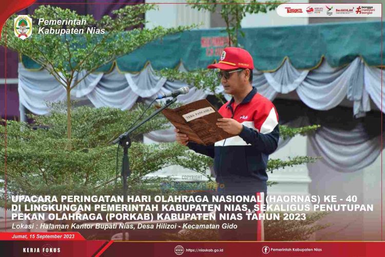 Pemkab Nias Gelar Upacara Peringatan Haornas Ke-40 Tahun 2023
