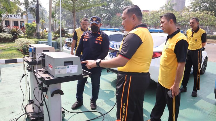 Kurangi Polusi Udara, Polresta Bandara Soekarno-Hatta (Soetta) Gelar Uji Emisi