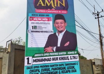Pasang Papan Reklame, Nur Kholis Caleg DPRD Provinsi Banten Diduga Curi Start Kampanye