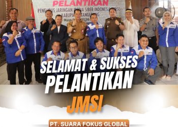 PJ Bupati Hadiri Pelantikan Pengurus Jaringan Media Siber Indonesia (JMSI) Kabupaten Tangerang