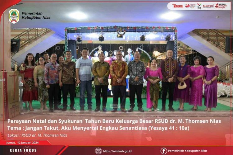 WABUP NIAS HADIRI NATAL TAHUN 2023 DAN SYUKURAN TAHUN BARU UPTD RSUD dr. M. THOMSEN NIAS