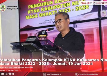 BUPATI NIAS KUKUHKAN PENGURUS KELOMPOK KONTAK TANI NELAYAN ANDALAN (KTNA) MASA BHAKTI TAHUN 2023 – 2028