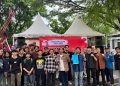 Puluhan Perwakilan Mahasiswa BEM Nusantara Jabar Gelar Deklarasi Pemilu Damai