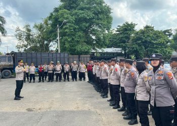 Polres Lampung Utara Amankan Kampaye TKD Capres-Cawapres Nomor Urut 2