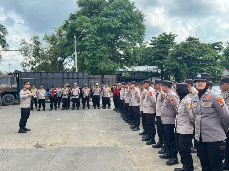 Polres Lampung Utara Amankan Kampaye TKD Capres-Cawapres Nomor Urut 2