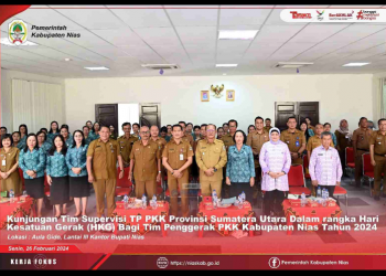 TIM SUPERVISI TP-PKK PROVINSI SUMATERA UTARA KUNJUNGI KABUPATEN NIAS