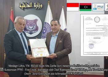 PPWI – First Union Consortium Gives Certificate of Appreciation to Libyan Interior Affairs Minister