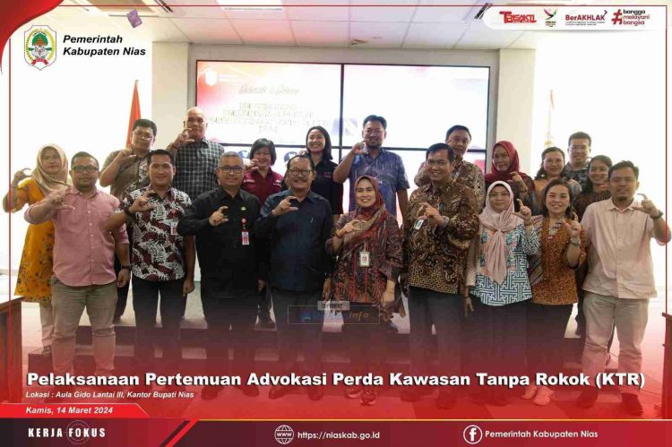 Advokasi Perda Kawasan Tanpa Asap Rokok (KTR), Tim Kemenkes RI Kunker Di Kab. Nias