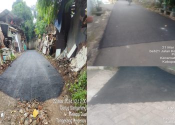 Proyek Hotmix di Sejumlah Titik Wilayah Kecamatan Kelapa Dua Diduga Jadi Sasaran Para Koruptor