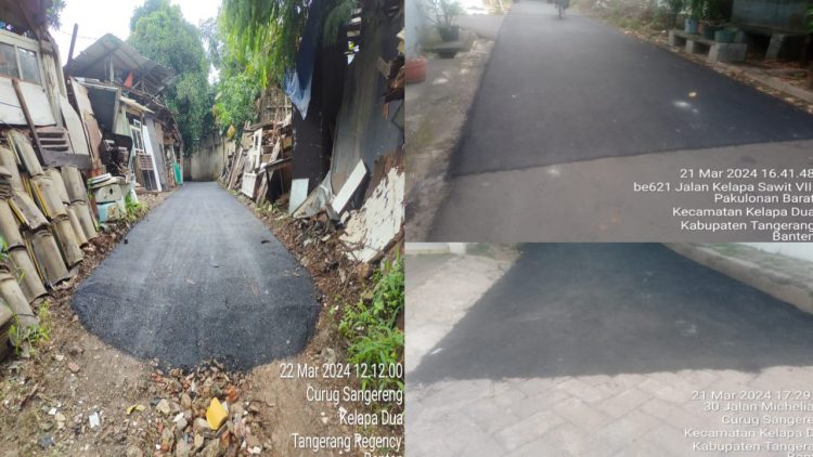 Proyek Hotmix di Sejumlah Titik Wilayah Kecamatan Kelapa Dua Diduga Jadi Sasaran Para Koruptor