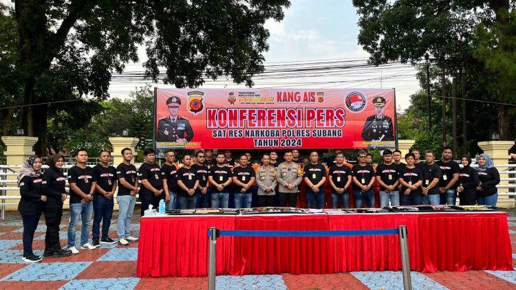 Satuan Reserse Narkoba (Satresnarkoba) Polres Subang,berhasil Amanahkan 13 Pelaku OKT