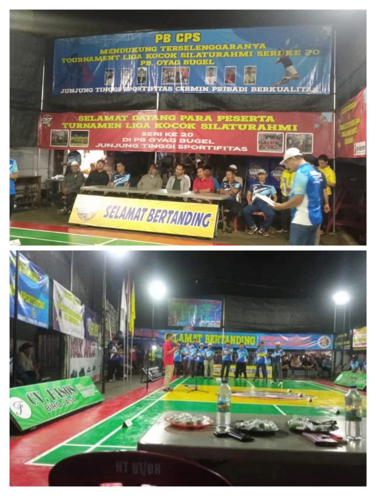 Opening Bulutangkis liga Kocok Silaturahmi Series ke 20 PB Oyag Sangat Meriah