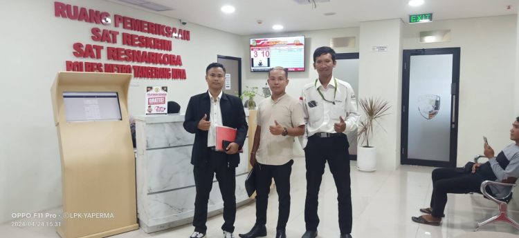 Bapak kapolres Tangerang kota Kombes Pol Zain Dwi Nugroho, S.H.,S.I.K.,M.Si. Dapat surat dari LPK YAPERMA DPAC SOLEAR