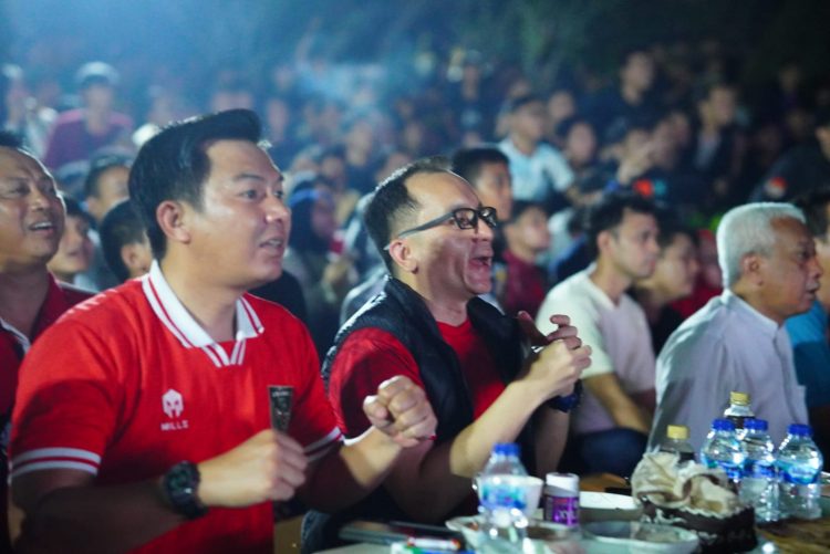 Dukung Garuda Muda Indonesia, Polres Purwakarta Gelar Nobar Hingga Di Tiap Polsek