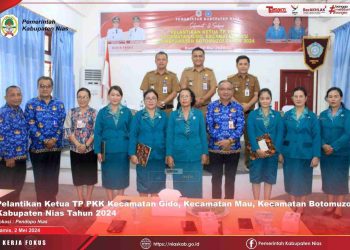 TP-PKK Kecamatan se-Kabupaten Nias Dilantik
