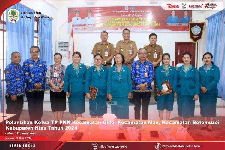 TP-PKK Kecamatan se-Kabupaten Nias Dilantik