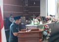 Sekda Norman Nugraha Sampaikan Penjelasan Bupati terhadap Ranperda tentang RPJPD 2025-2045 pada Rapat Paripurna Tingkat I DPRD Purwakarta