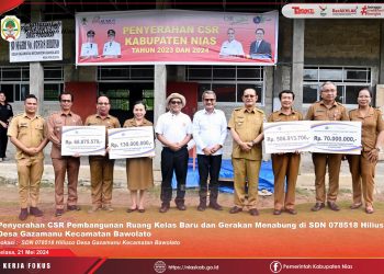 Peduli Pendidikan, PT. Bank Sumut Serahkan Bantuan CSR Kepada Pemkab Nias