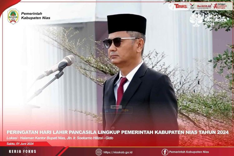 Pemkab Nias Gelar Upacara Peringatan Hari Lahir Pancasila Tahun 2024