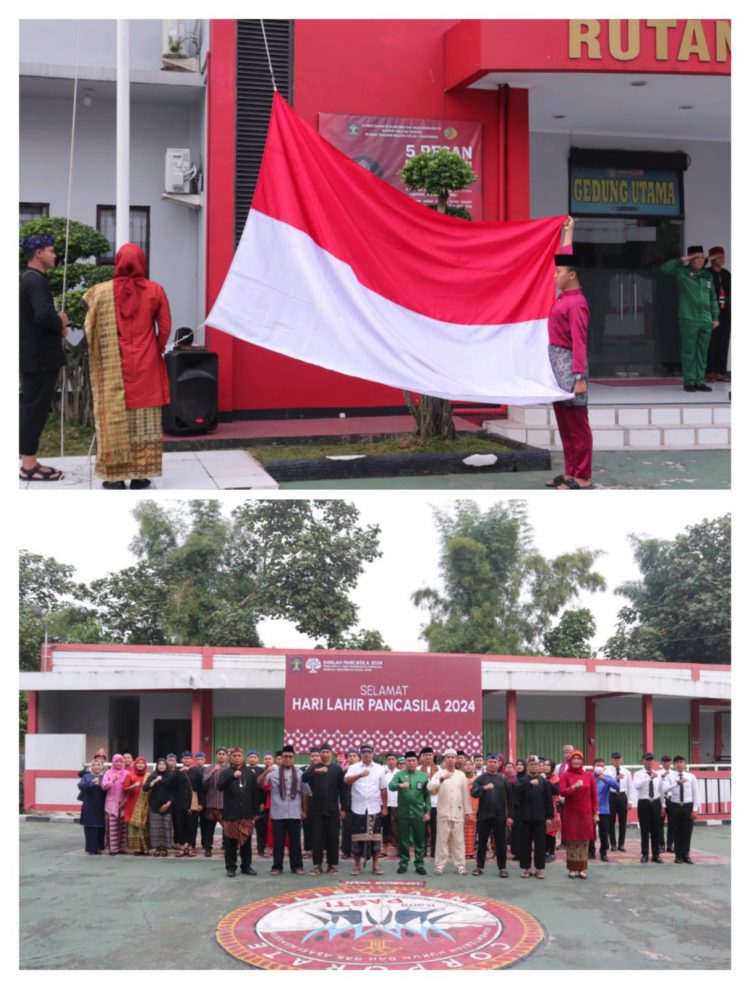 Semangat Persatuan Menuju Indonesia Emas 2045, Rutan Tangerang Gelar Upacara Hari Lahir Pancasila Tahun 2024