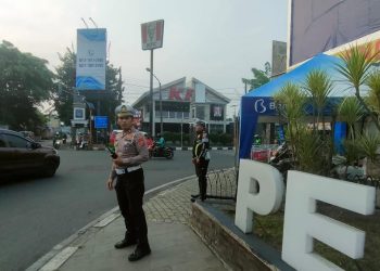 Pengaturan Lalu Lintas (Strong Point) Pagi, Bentuk Pelayanan Satlantas Polres Purwakarta Kepada Masyarakat