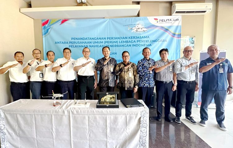 Pelita Air dan AirNav Indonesia Tandatangani Perjanjian Kerjasama Layanan Navigasi Penerbangan