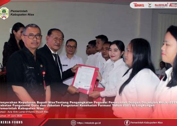 85 P3K di Kabupaten Nias Terima SK