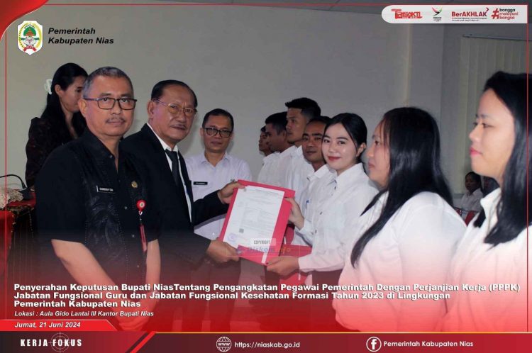 85 P3K di Kabupaten Nias Terima SK