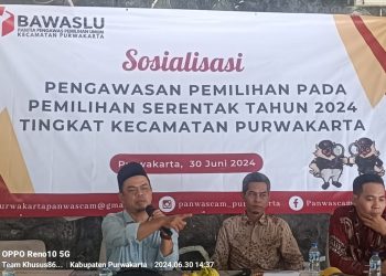 Sosialisasi Pengawasan Pemilihan pada Pemilihan Serentak Tahun 2024 Tingkat Kecamatan Purwakarta