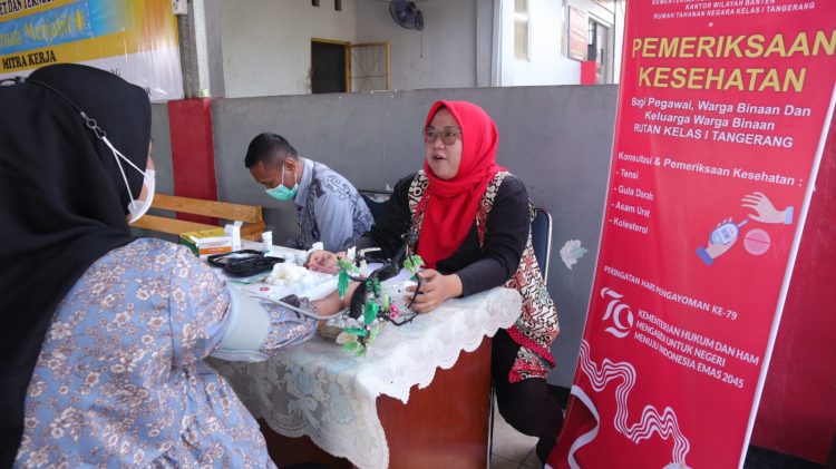 Pemeriksaan Kesehatan Gratis : Warnai Hari Pengayoman Ke-79 Di Rutan Kelas I Tangerang