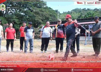 WABUP NIAS BUKA SECARA RESMI KEGIATAN PERLOMBAAN HUT KE-79 KEMERDEKAAN RI TINGKAT KECAMATAN IDANOGAWO