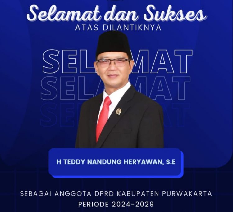 Selamat kepada Bapak Teddy Nandung atas dilantiknya sebagai Anggota Dewan Masa Bhakti 2024-2029