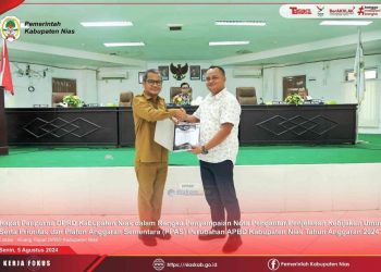 BUPATI NIAS SAMPAIKAN NOTA PENGANTAR RANCANGAN PERUBAHAN KUA DAN PERUBAHAN PRIORITAS PPAS TAHUN ANGGARAN 2024