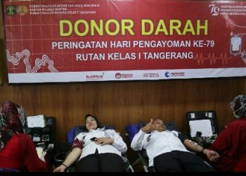Rutan Kelas I Tangerang : Gelar Donor Darah dalam Rangka Hari Pengayoman Ke-79 Tahun 2024