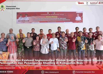 PELAKSANAAN MONITORING DAN EVALUASI IMPLEMENTASI TINDAK LANJUT INTERVENSI SERENTAK STUNTING KAB. NIAS TAHUN 2024