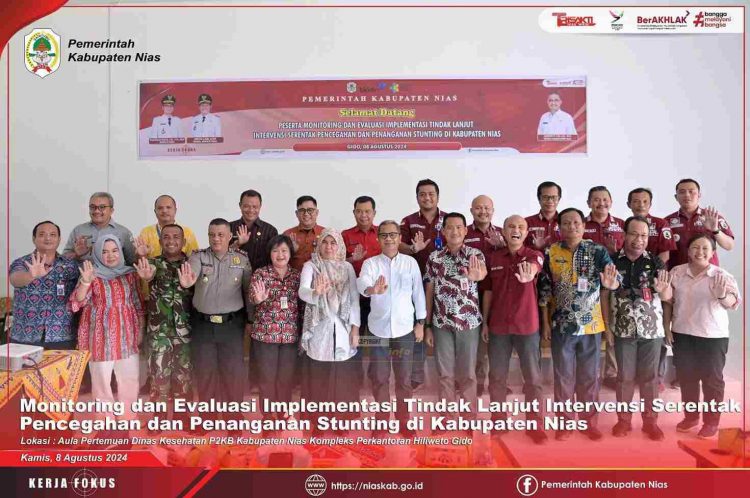 PELAKSANAAN MONITORING DAN EVALUASI IMPLEMENTASI TINDAK LANJUT INTERVENSI SERENTAK STUNTING KAB. NIAS TAHUN 2024