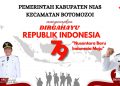 Pemerintah Kecamatan Botomozoi  Mengucapkan  Selamat Dirgahayu Republik Indonesia Ke-79 Tahun 2024