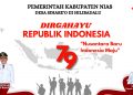 Pemerintah Desa Sihare’o III Hilibadalu  Mengucapkan  Selamat Dirgahayu Republik Indonesia Ke-79 Tahun 2024