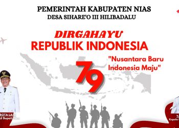 Pemerintah Desa Sihare’o III Hilibadalu  Mengucapkan  Selamat Dirgahayu Republik Indonesia Ke-79 Tahun 2024