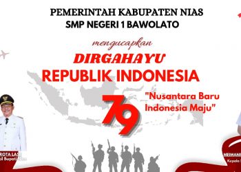 SMP Negeri 1 Kecamatan Bawalato  Mengucapkan Selamat Dirgahayu RI Ke-79 Tahun 2024