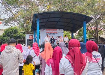 Meriahnya, Senam Sehat Bersama Faldo-Fadhlin Yang Di Gelar Relawan  Muda Di Periuk