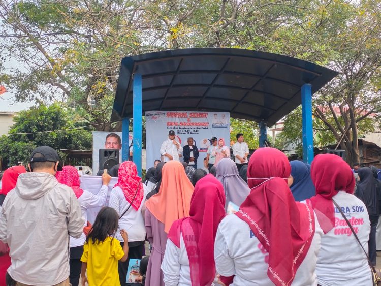 Meriahnya, Senam Sehat Bersama Faldo-Fadhlin Yang Di Gelar Relawan Muda Di Periuk