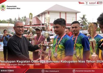 SEKRETARIS DAERAH HADIRI PENUTUPAN KEGIATAN OLAHRAGA REKREASI KABUPATEN NIAS TAHUN 2024