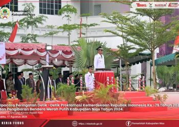 UPACARA DETIK-DETIK PROKLAMASI KEMERDEKAAN KE-79 RI TAHUN 2024 DI KABUPATEN NIAS