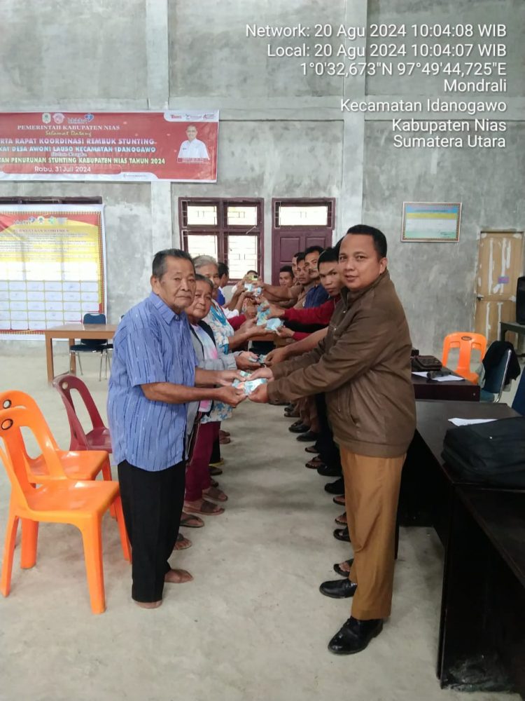 Pemdes Awōni Lausō Salurkan BLT DD Tahun 2024 Bulan Juli – Agustus