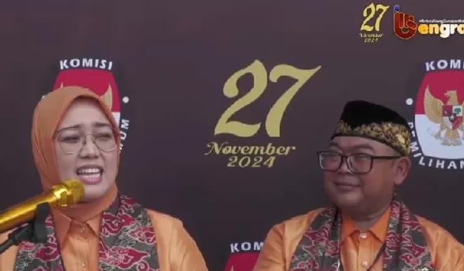 Hj. Anne Ratna Mustika dan H. Budi Hermawan Daftar ke KPU, Warnai Purwakarta