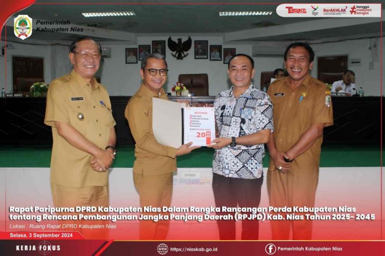 BUPATI NIAS SAMPAIKAN RANPERDA TENTANG RPJPD TAHUN 2025-2045