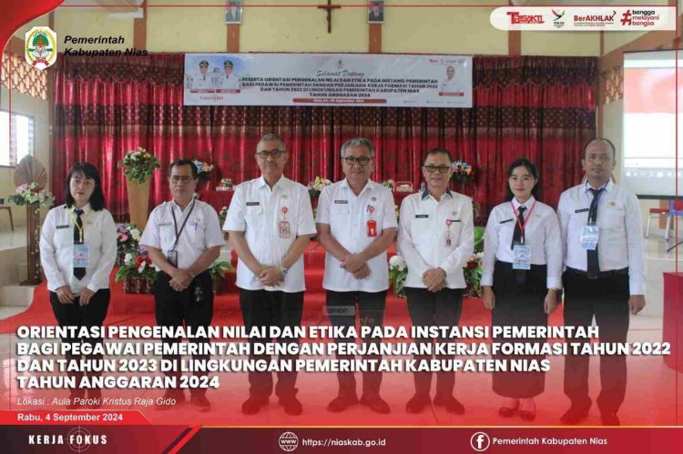 ORIENTASI PENGENALAN NILAI DAN ETIKA BAGI P3K DI KAB NIAS T.A 2024