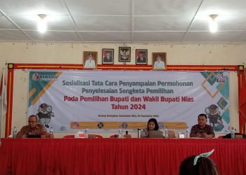 Bawaslu Nias Gelar Sosialisasi Tata Cara Penyampaian Permohonan Penyelesaian Sengketa Pemilihan